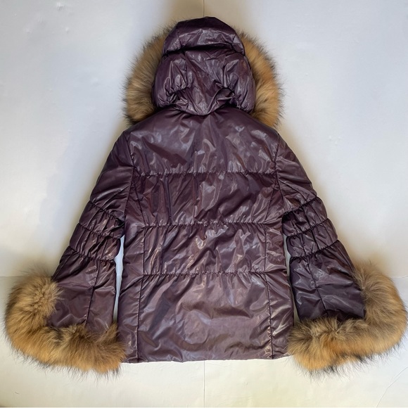 10 yrs girl’s purple fur trim jacket - Picture 2 of 5